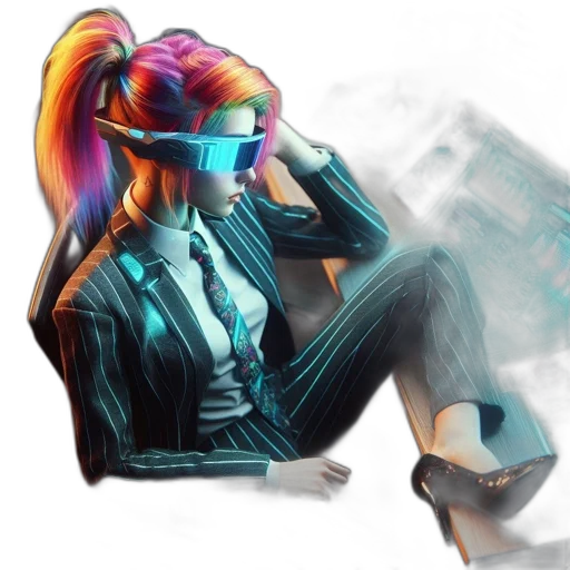robot, jacket, cyberpunk, concept art transparent PNG cut-out