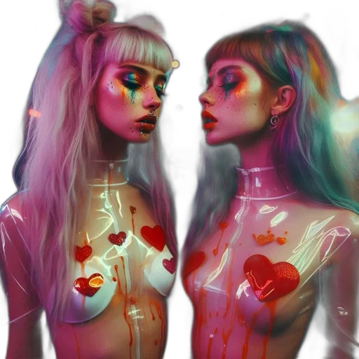 jacket, concept art, cyberpunk, vaporwave transparent PNG cut-out