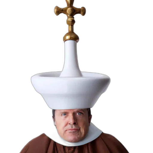 hat, crown, staff, face transparent PNG cut-out