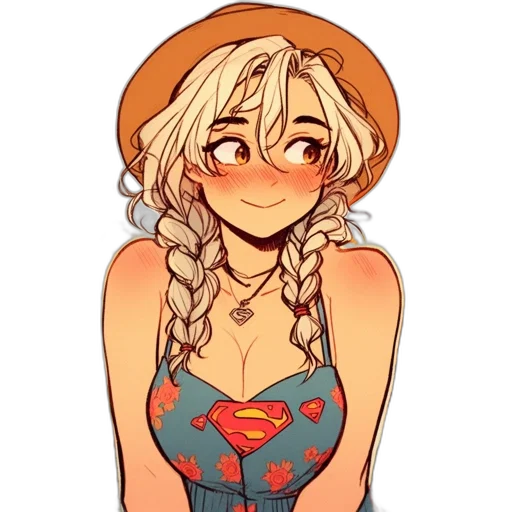 dress, hat, anime, cartoon transparent PNG cut-out