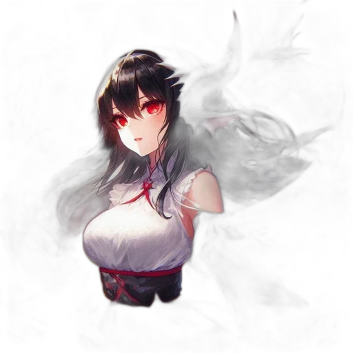 dress, staff, dragon, mask transparent PNG cut-out