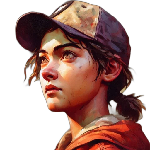 face, hat, concept art, photorealistic transparent PNG cut-out