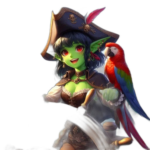 staff, hat, weapon, fantasy art transparent PNG cut-out