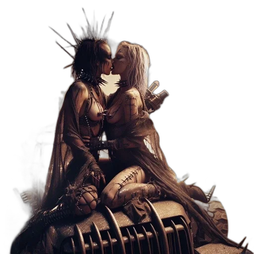 comic book art, concept art, fantasy art, cyberpunk transparent PNG cut-out