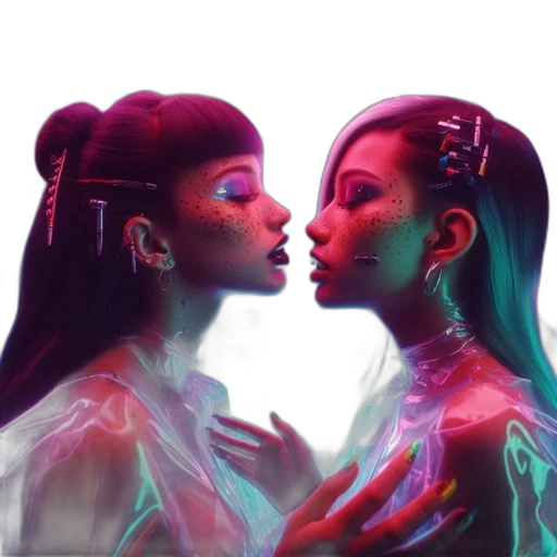 concept art, cyberpunk, fantasy art, vaporwave transparent PNG cut-out