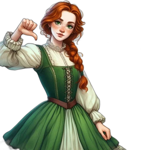 dress, staff, fantasy art, concept art transparent PNG cut-out