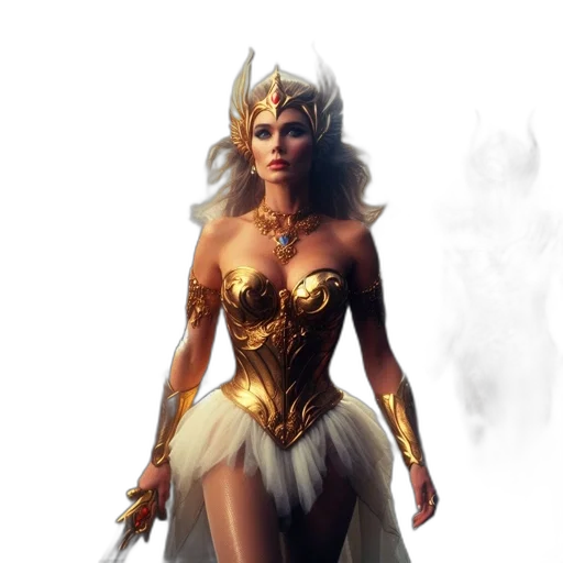 dress, fantasy art, concept art, comic book art transparent PNG cut-out