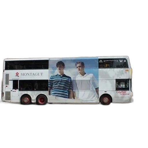 3d render, photorealistic, concept art, double-decker transparent PNG cut-out