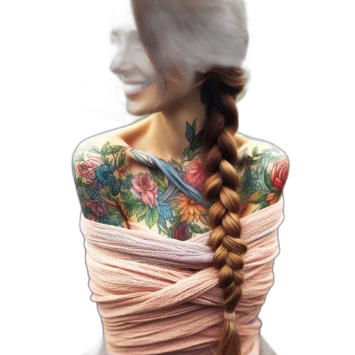 dress, hair, face, jewelry transparent PNG cut-out