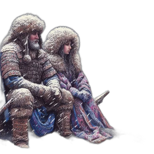 sword, weapon, jacket, fantasy art transparent PNG cut-out