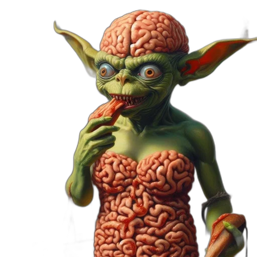 food, creature, concept art, 3d render transparent PNG cut-out