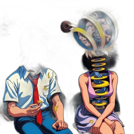 robot, hat, mask, dress transparent PNG cut-out