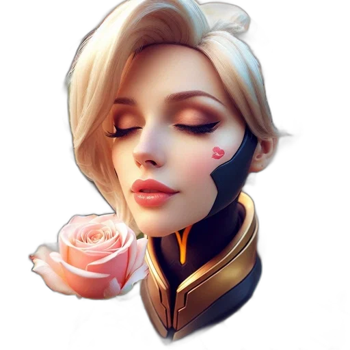 face, crown, flower, mask transparent PNG cut-out