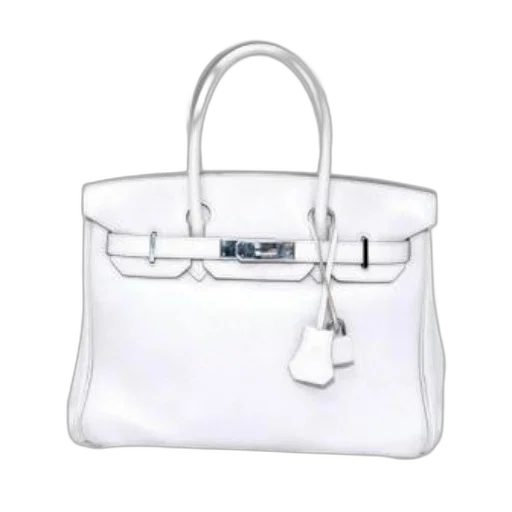 white, hermes, birkin, bag transparent PNG cut-out