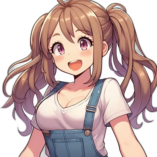 staff, dress, hair, face transparent PNG cut-out