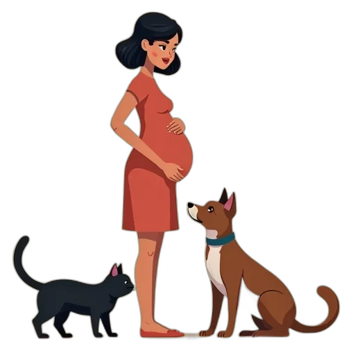 concept art, cartoon, pixel art, pregnant transparent PNG cut-out