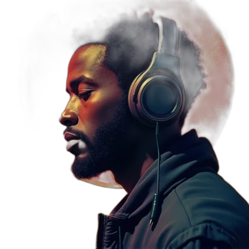 jacket, face, concept art, photorealistic transparent PNG cut-out