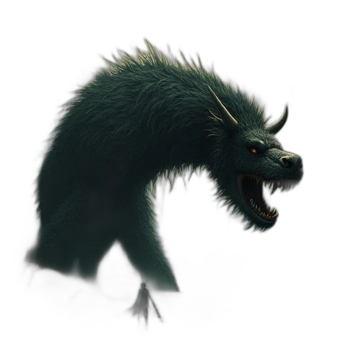 creature, animal, dragon, hair transparent PNG cut-out