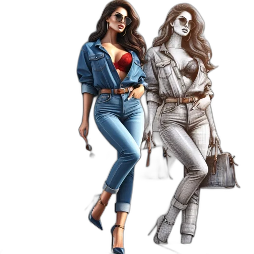 jacket, comic book art, concept art, cartoon transparent PNG cut-out