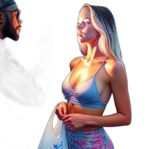 dress, concept art, vaporwave, photorealistic transparent PNG cut-out