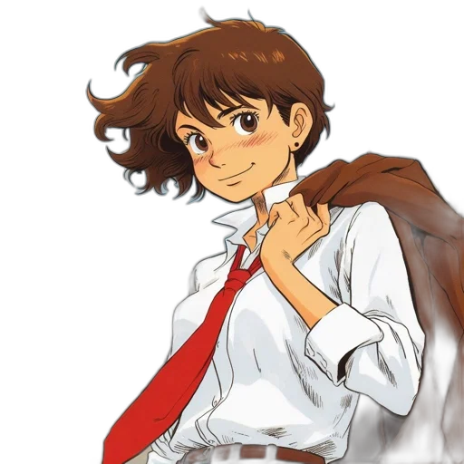 staff, jacket, anime, cartoon transparent PNG cut-out