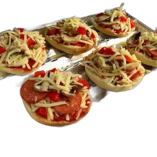 food, 3d render, photorealistic, six transparent PNG cut-out