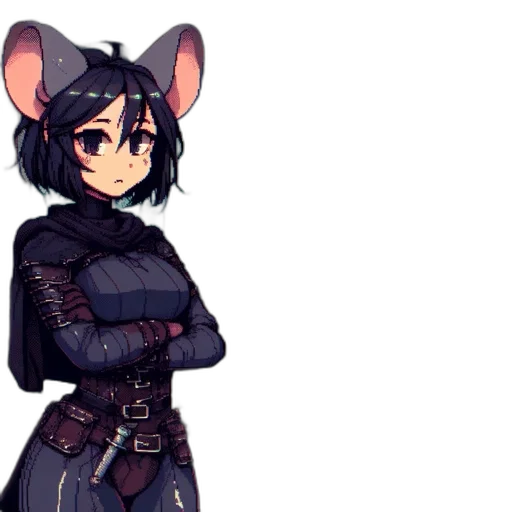staff, jacket, animal, weapon transparent PNG cut-out