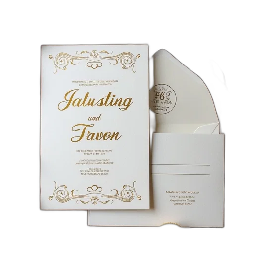 wedding, invitations, gold, foil transparent PNG cut-out