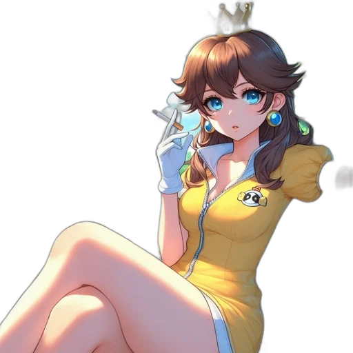 dress, crown, staff, weapon transparent PNG cut-out