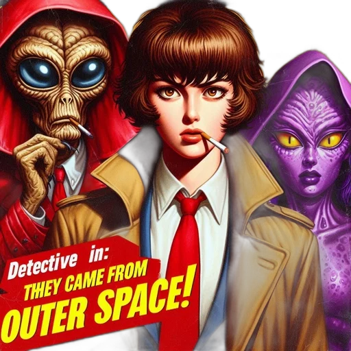 comic book art, concept art, outer space, vintage-styled transparent PNG cut-out