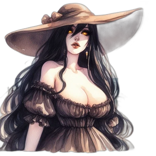 dress, hat, mask, staff transparent PNG cut-out