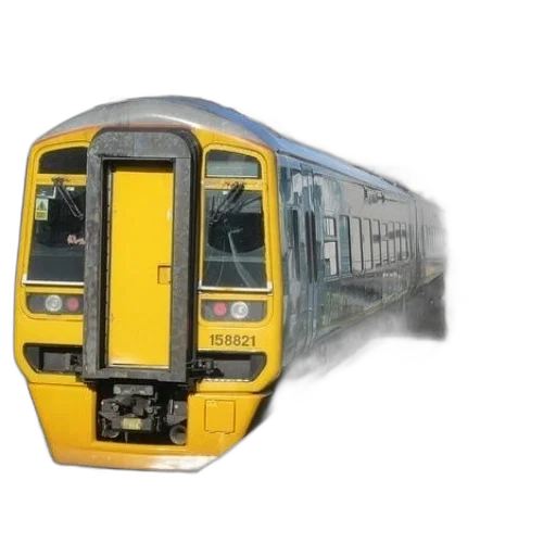 3d render, photorealistic, yellow, train transparent PNG cut-out