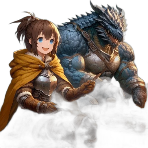 dragon, weapon, sword, creature transparent PNG cut-out