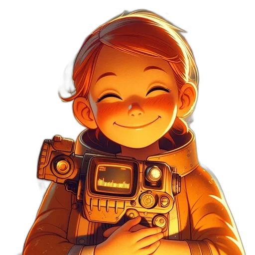 robot, face, jacket, staff transparent PNG cut-out