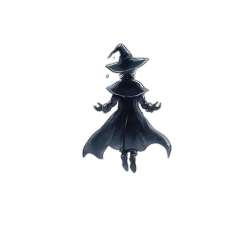 dress, staff, hat, creature transparent PNG cut-out
