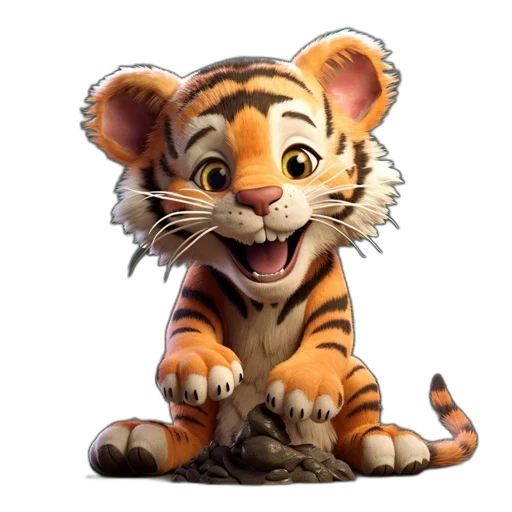 animal, creature, 3d render, concept art transparent PNG cut-out