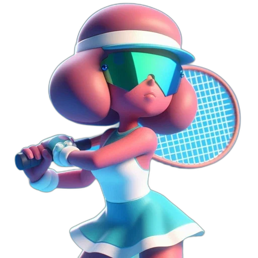 hat, robot, staff, 3d render transparent PNG cut-out
