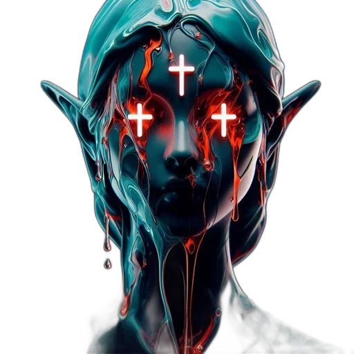 mask, face, creature, concept art transparent PNG cut-out