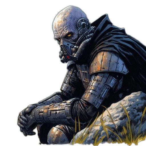 comic book art, concept art, fantasy art, photorealistic transparent PNG cut-out