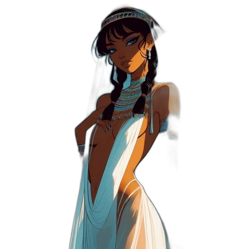 dress, jewelry, concept art, fantasy art transparent PNG cut-out