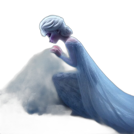 dress, crown, hair, creature transparent PNG cut-out