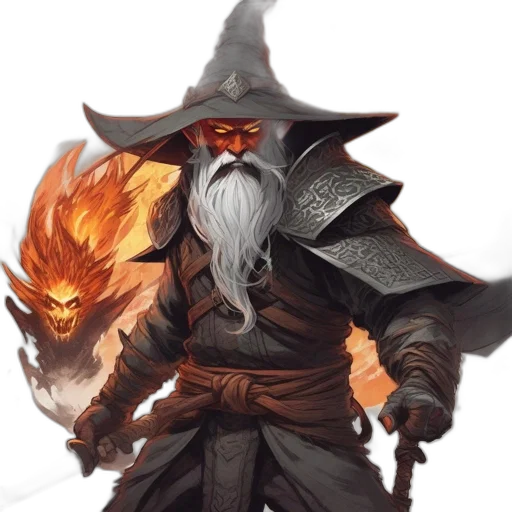staff, dragon, mask, fantasy art transparent PNG cut-out