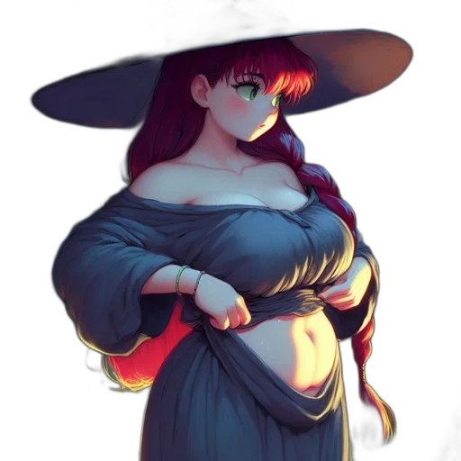 dress, hat, staff, crown transparent PNG cut-out