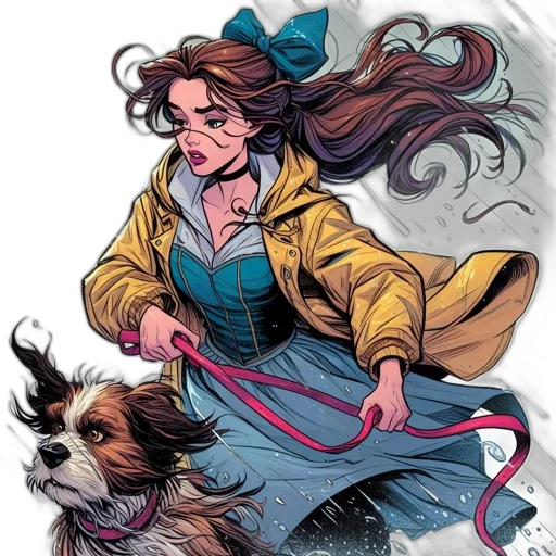 comic book art, concept art, cartoon, determined transparent PNG cut-out