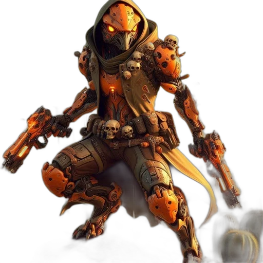robot, staff, weapon, mask transparent PNG cut-out
