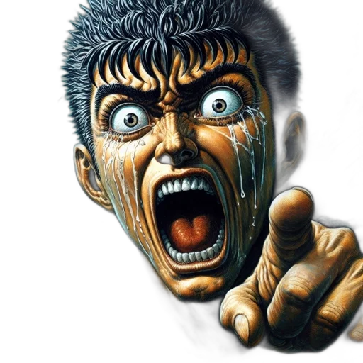 face, creature, mask, hair transparent PNG cut-out