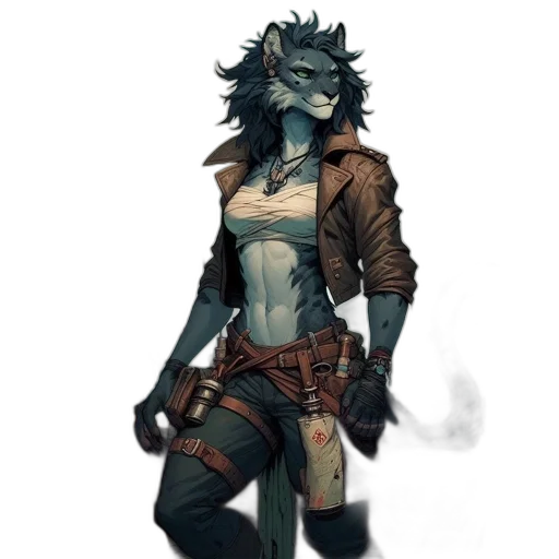 staff, jacket, dragon, mask transparent PNG cut-out