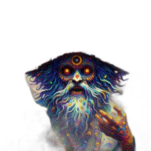 creature, mask, face, staff transparent PNG cut-out