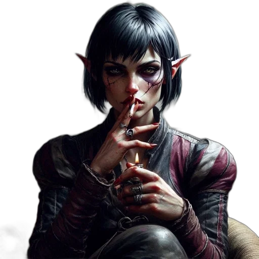 face, fantasy art, concept art, photorealistic transparent PNG cut-out