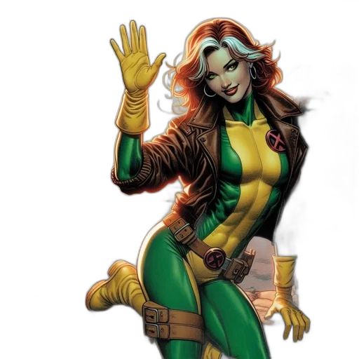 comic book art, concept art, female, marvel transparent PNG cut-out